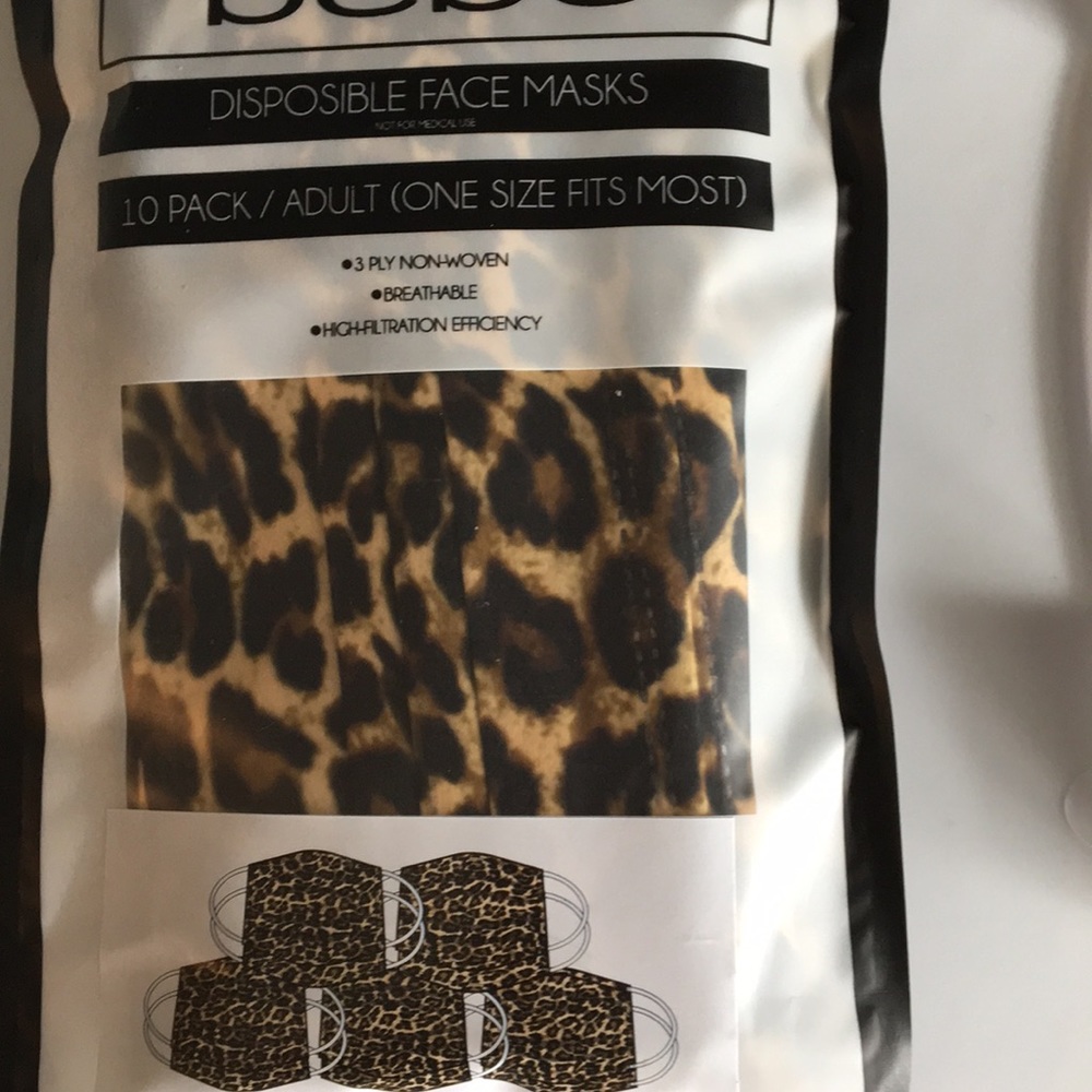 10 Pack bebe Leopard Face Masks